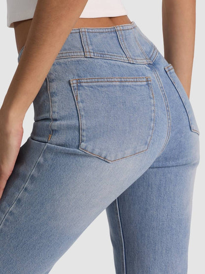AO Chelsea Cropped Flare Stretch-cotton Jeans
