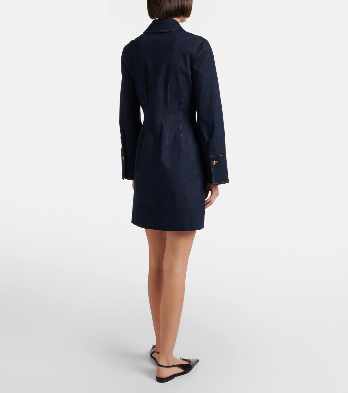 VB Raymond Denim Shirtdress Mini Dress