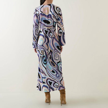 RX Terri Satin Viscose Midi Dress