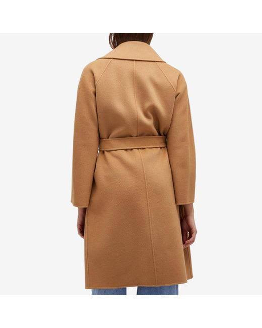 MM Civada Double-faced Brown Wool Robe Short Coat