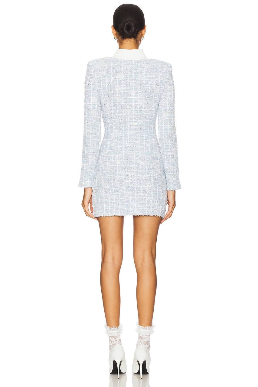 SP Blue Check Collar Mini Dress