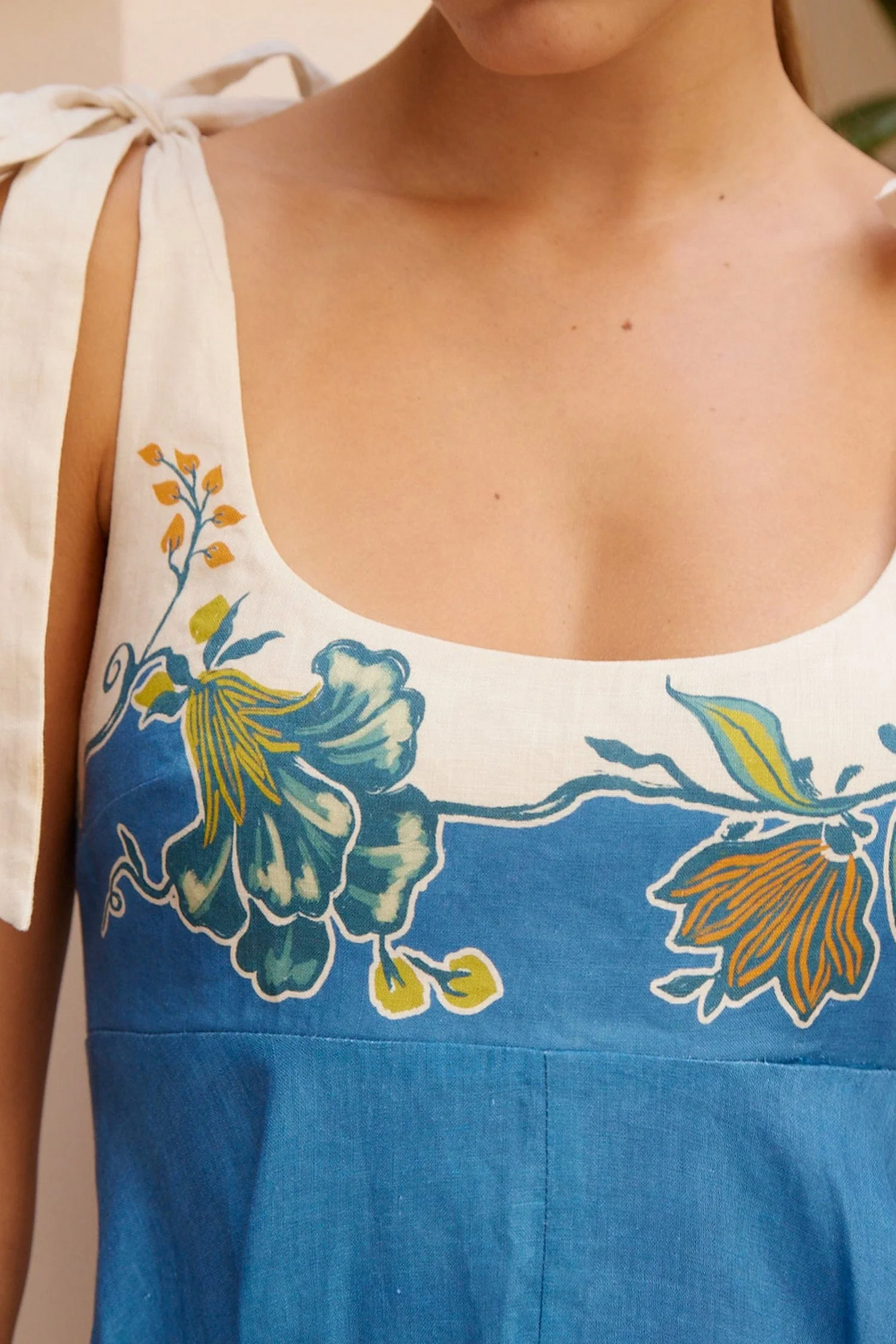 ALM Luda Ballet Linen Sundress Midi Dress