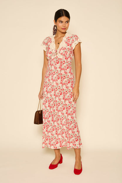 RX Amari Viscose Satin Midi Dress