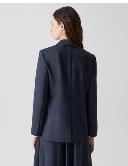 TH Vented Vest | Relaxed Double-Breasted Blazer | Flared Pull-On Skirt in City Twill