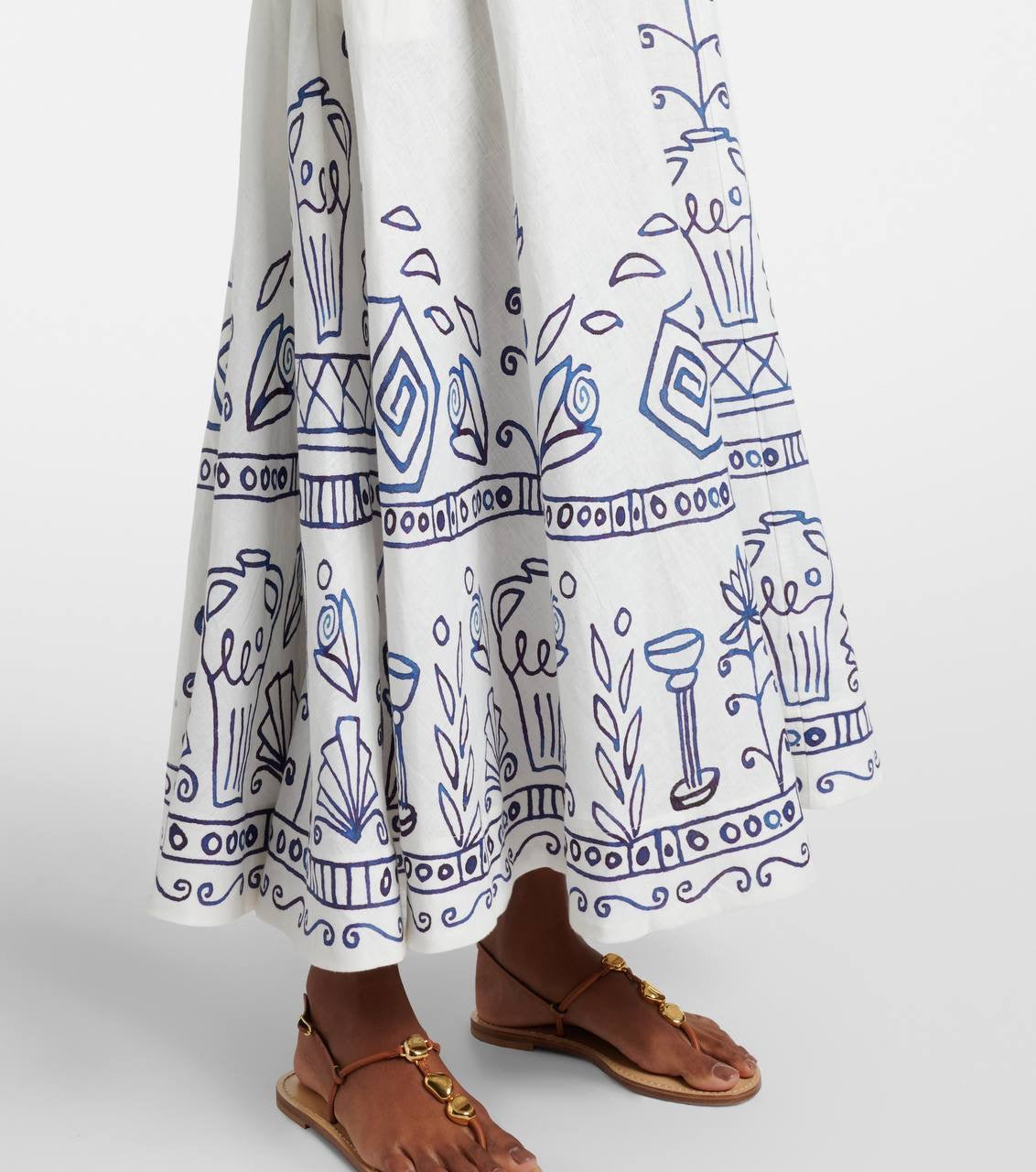 ALM Leela Ballet Linen Midi Dress