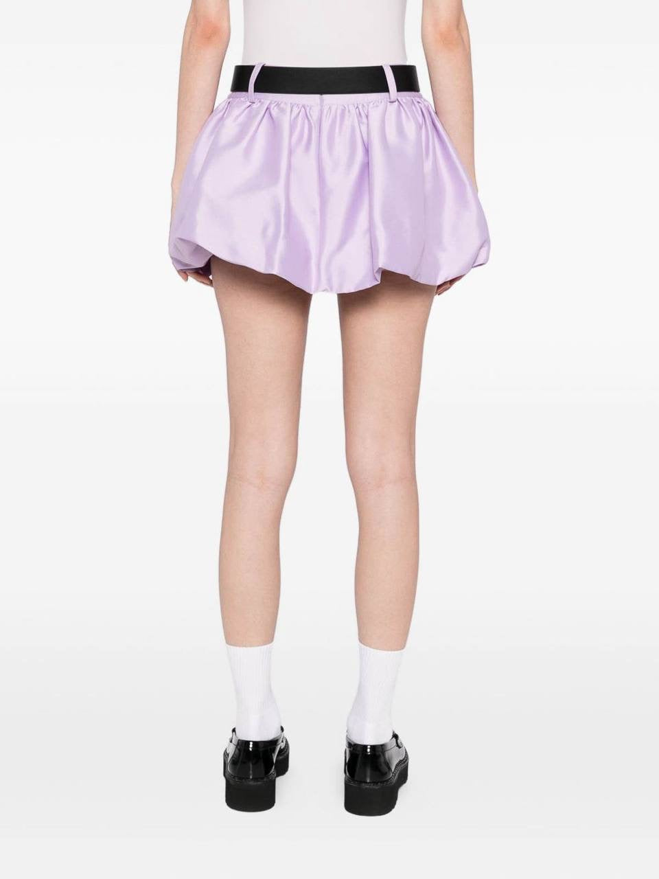 SP Purple Gathered Balloon Woven Belted Mini Skort (skirt with shorts)
