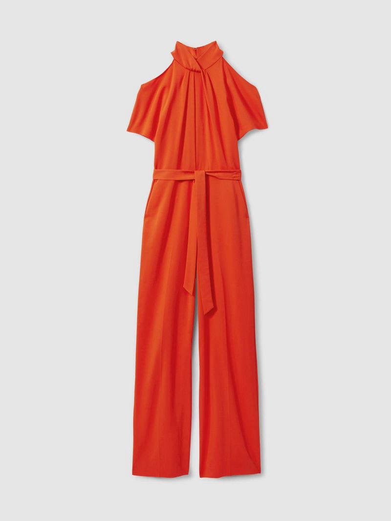 RS Amari Split Sleeve Twist-Neck Viscose-blend Jumpsuit