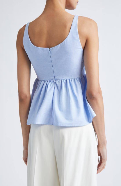 SG 3D Floral Appliqué Peplum Top | Shirt | Mini Skirt | Cotton Set