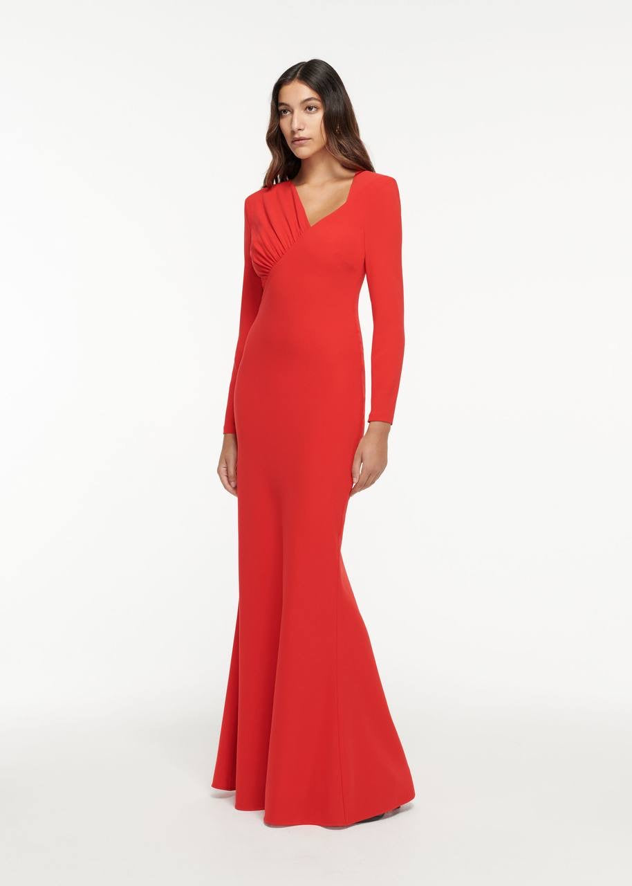 RM Long Sleeve Cady Gown