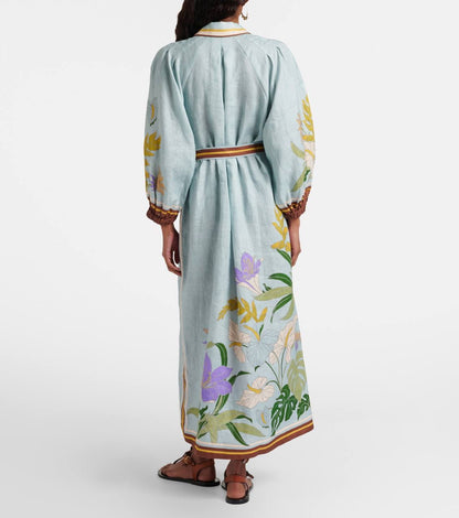 ALM Alfie Linen Shirtdress Midi Dress