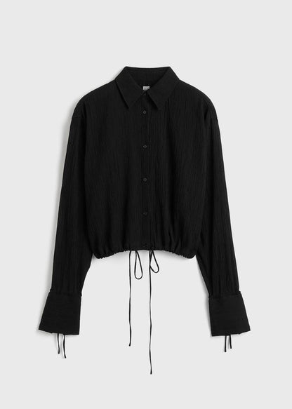 TOT Cotton Drawstring Shirt | Maxi Skirt