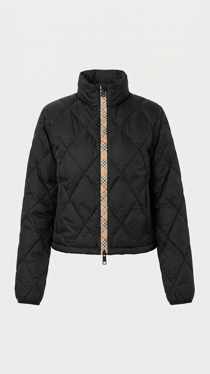 BBR Bramford Check-accent Packable Nylon Quilted Short Jacket