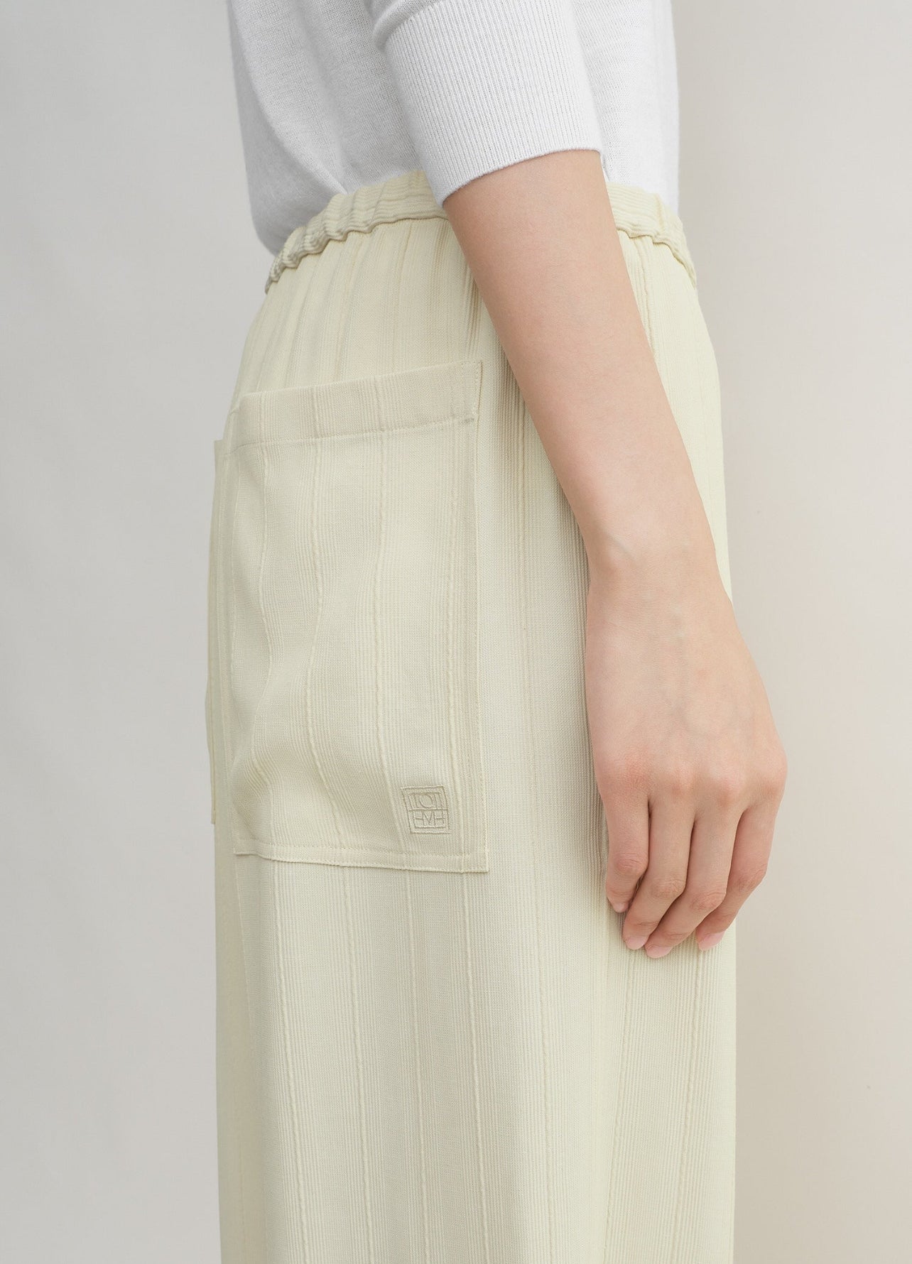 Tot Woven Stripe Top | Pants | Viscose-Linen Set