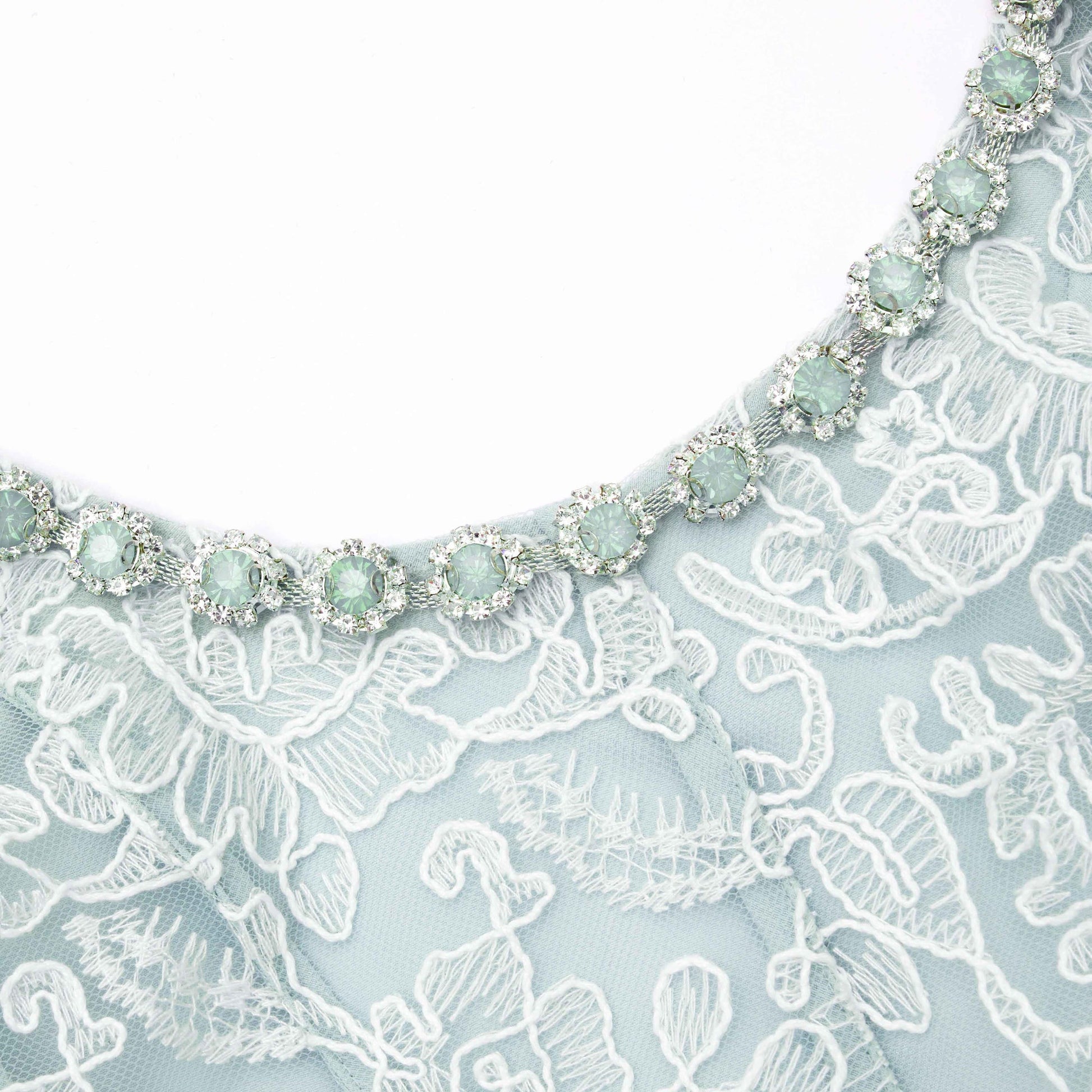 SP Mint Green Cord Lace Round Neck Midi Dress - UK4 SP Mint Green Cord Lace Round Neck Midi Dress - UK4