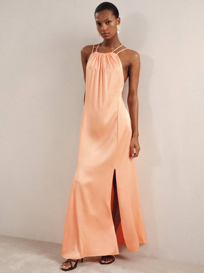 RS Tallie Satin Halterneck Midi Dress