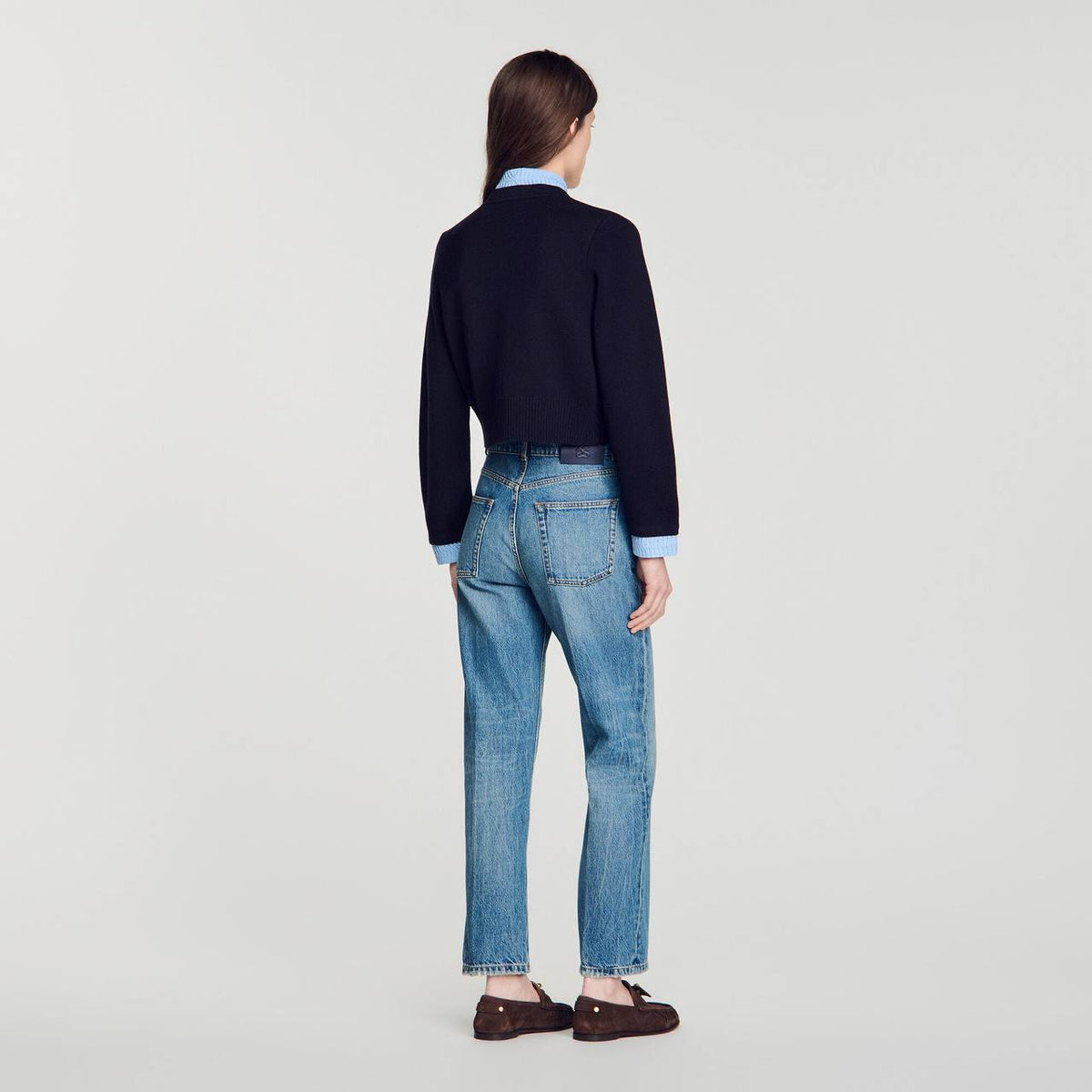 SD Two Tone Origami Collar Cardigan