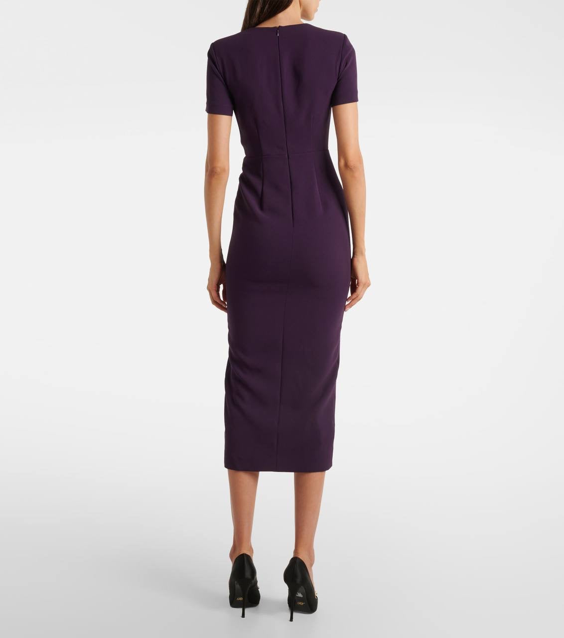 RM Gathered Cady Midi Dress
