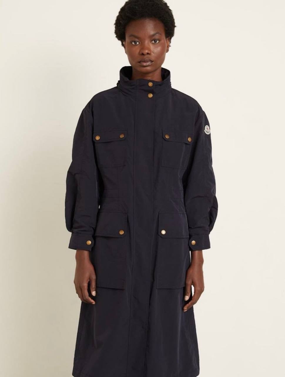 MC Nantes Hooded Gabardine Shell Parka Long Jacket Coat
