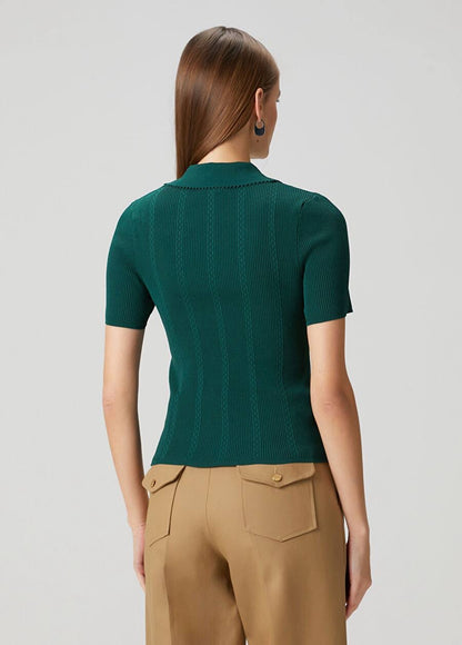 SD Mahee Dark Green Polo Sweater