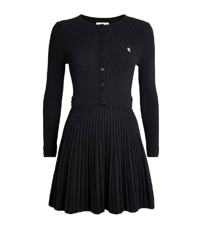 SD: Ruby Black Pleated Mini Dress