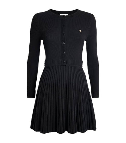 SD: Ruby Black Pleated Mini Dress