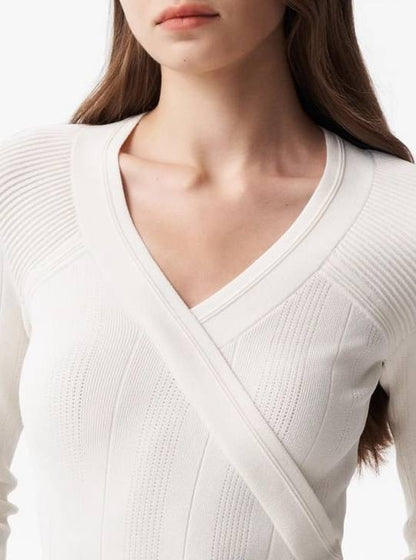 IR Calfu Open Knit Slim-cut Jumper | ballet wrap Top