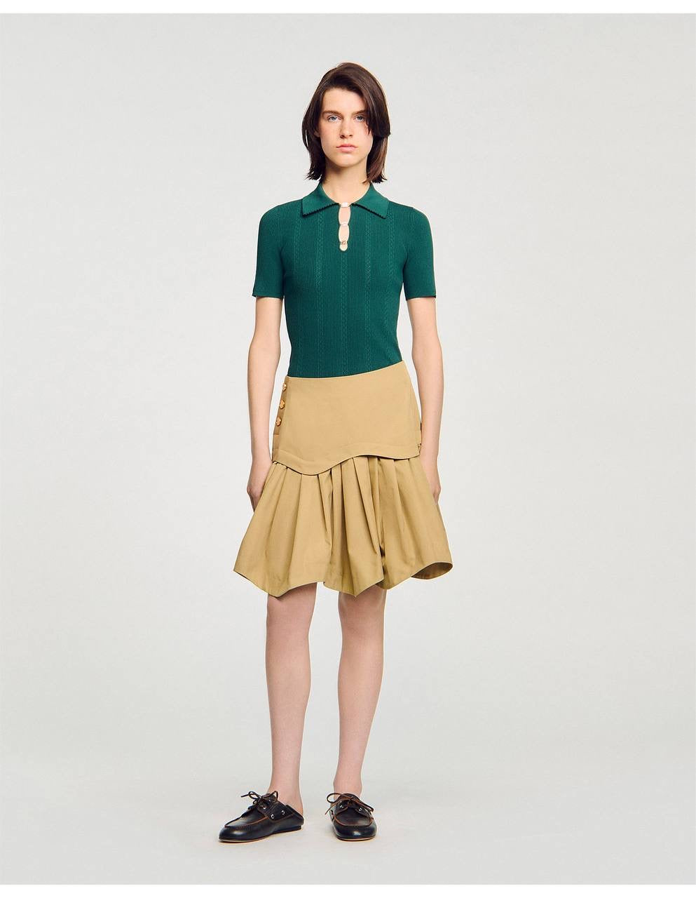 SD Mahee Dark Green Polo Sweater