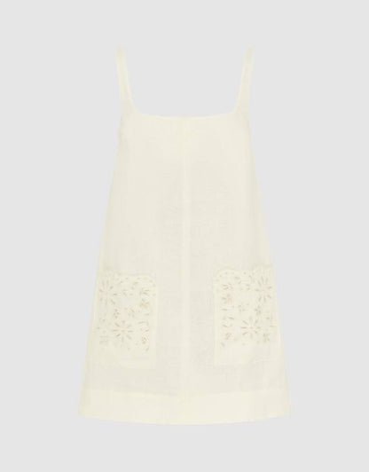 PN Embroidered Shift Mini Dress