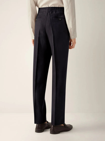 ZN Men’s Oasi Lino Premium Linen Pant with interior Drawstring