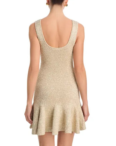 2 Colors! LSF Sarajane Sequin Stretch Knit Mini Dress | Ferra Knit Cardigan | Honey Gold & Black Set