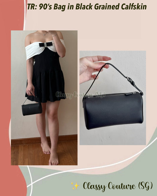 TR 90’s Mini Bag in Black Grained Calfskin Leather