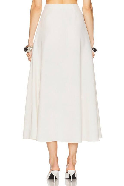 HS Heavy Crepe Midi Skirt