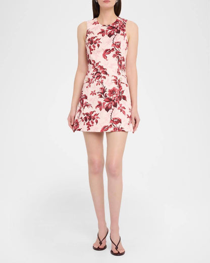 CC Posie Floral Cotton-blend Mini Dress