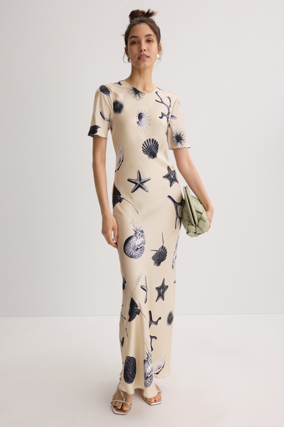 (PART 4/5) SL Short Sleeve Bias Silk Midi Maxi Dress