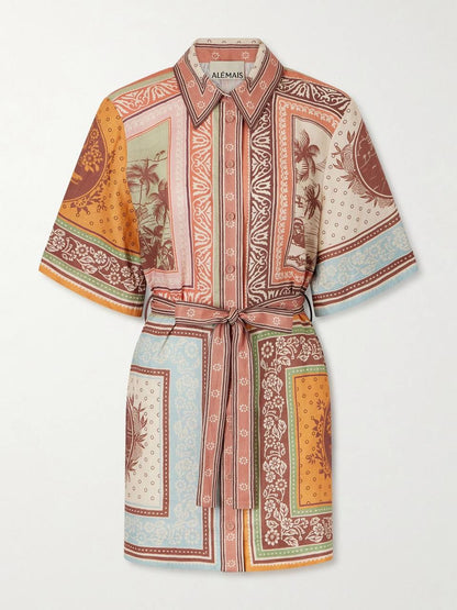 ALM Alberta Linen Mini Dress Shirtdress