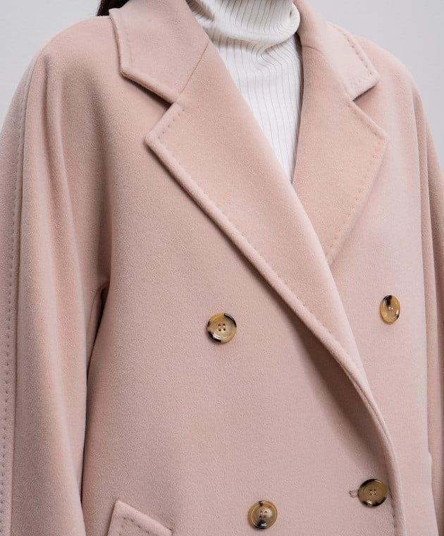 MM Rebus 101801 Double Breasted Wool and Cashmere Short Icon Coat