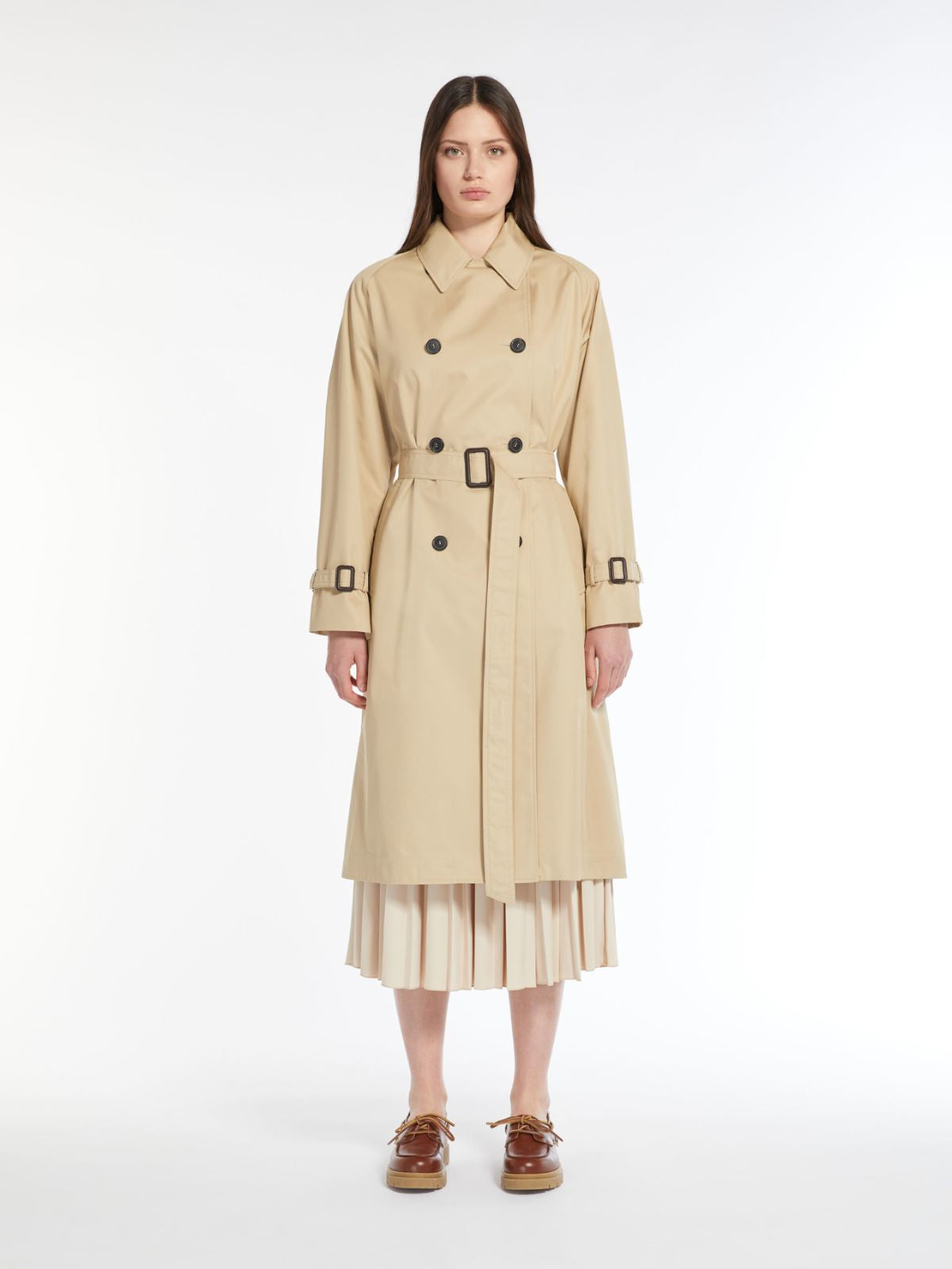 MM Canasta Water-Repellent Cotton Blend Trench Coat