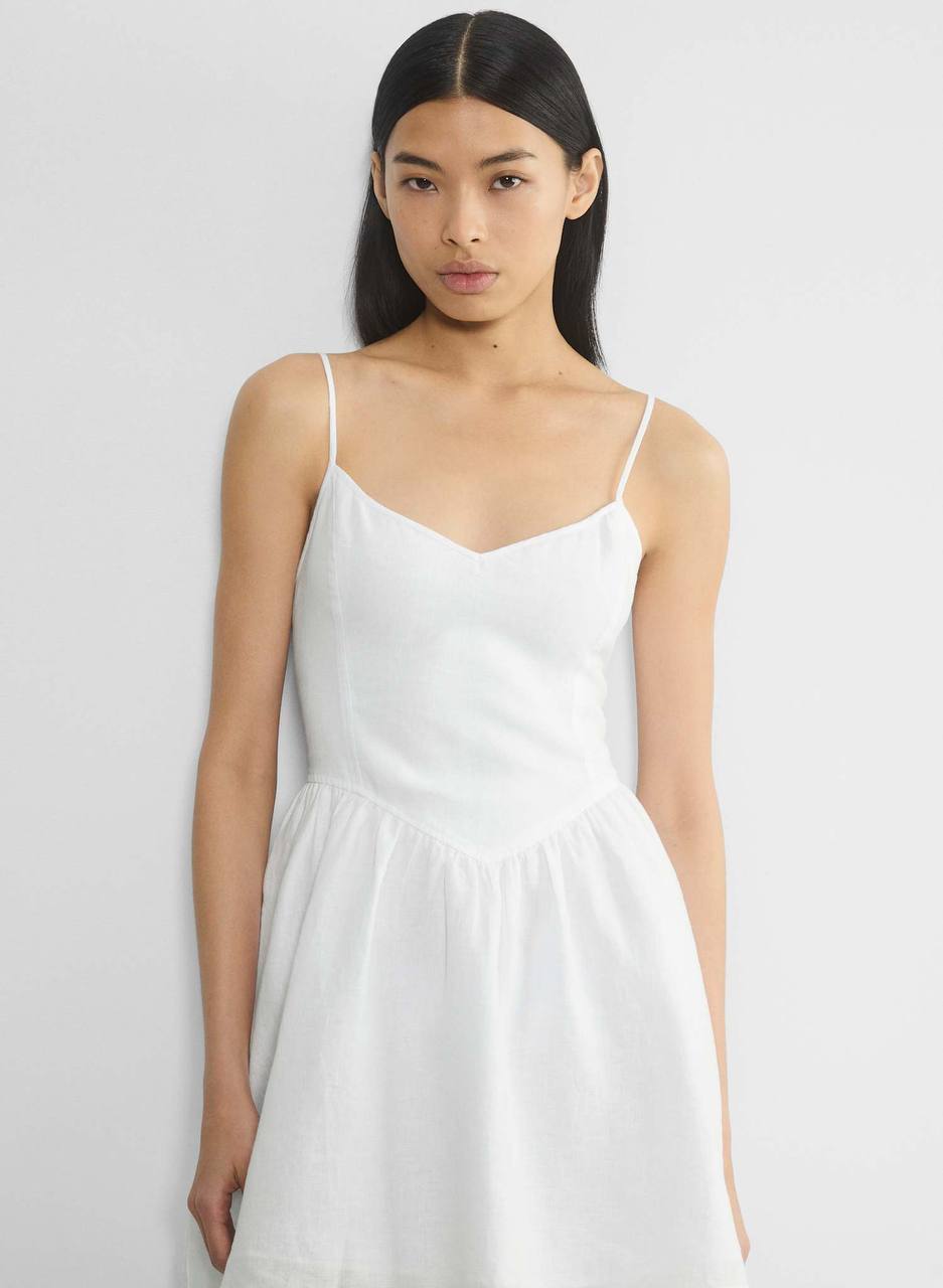 3 Colors! ARZ Influence Linen Mini Dress
