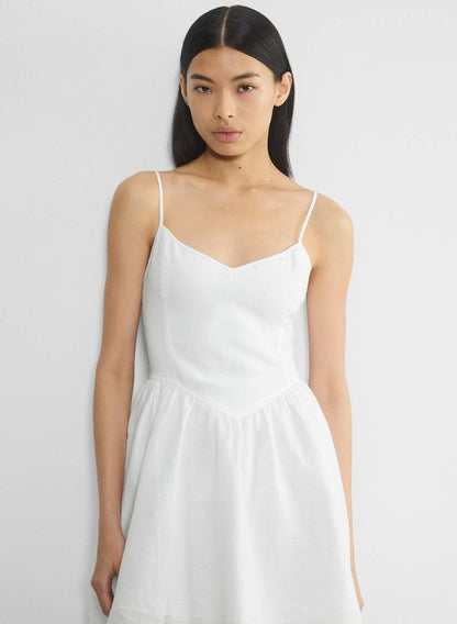 3 Colors! ARZ Influence Linen Mini Dress
