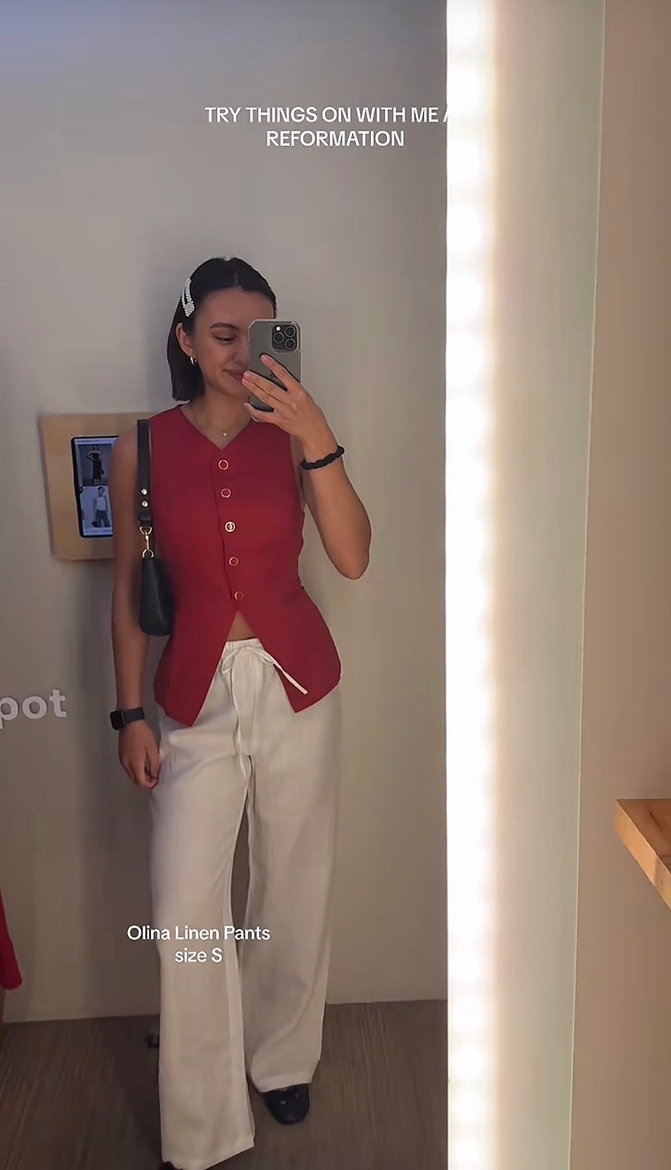 Ref Aspen Linen Vest Top