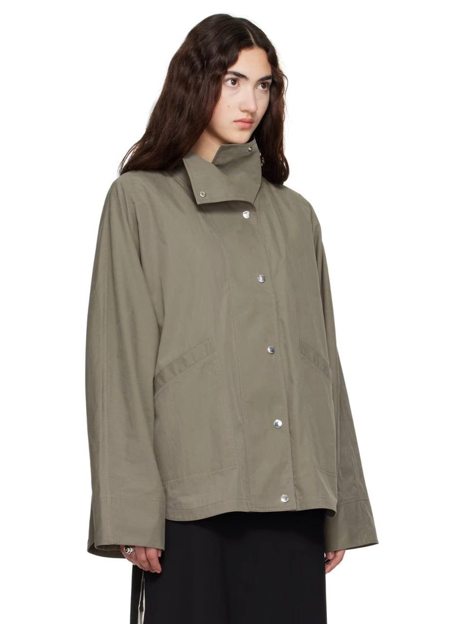 Tot Summer Parachute Cotton-Blend Jacket in Clove Green