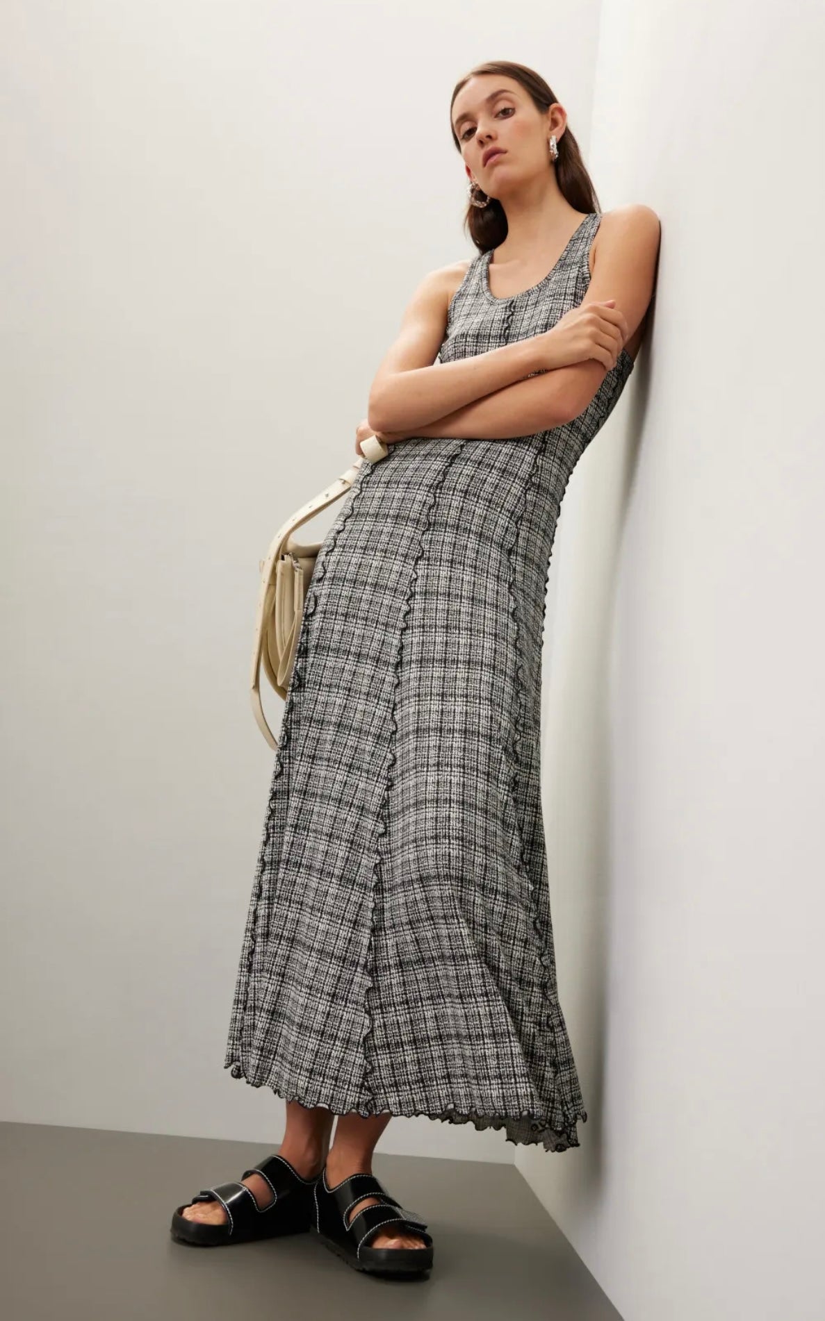 PS Matilda Midi Dress in Painted Grid Jersey