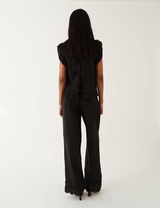 TG Darling Scalloped-Edge Side-Tie Trousers