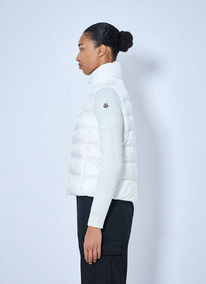 MC Quilted Puffer Jacket with Knit Sleeves