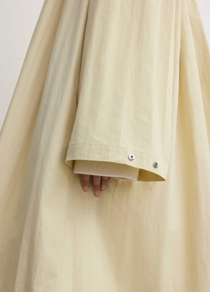 TOT Gathered Parachute Cotton Blend Trench Coat