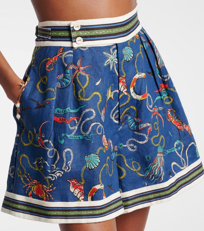 ALM Cove Printed Linen Shorts