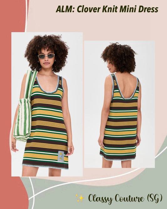 ALM Clover Viscose-blend Knit Shift Mini Dress