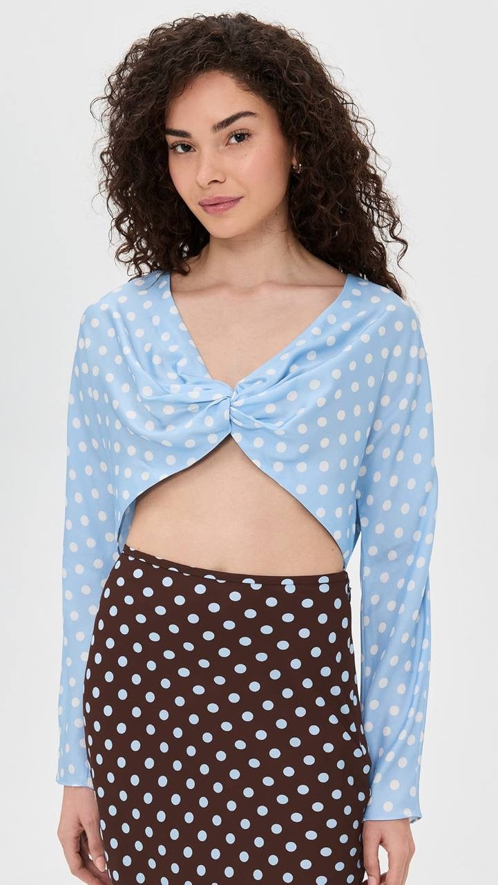 PSE Tillie Long Sleeve Viscose-blend Twist Top