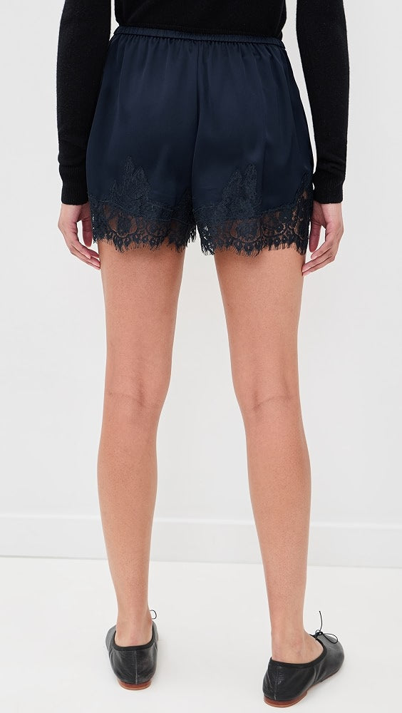5 Colors! Ref Fern Lace Trim Satin Shorts