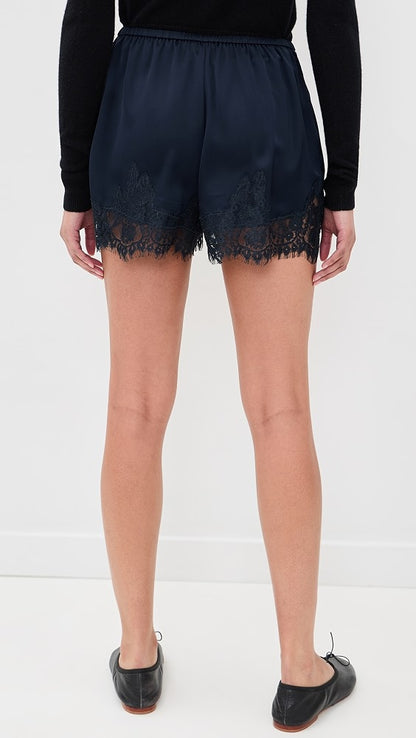 5 Colors! Ref Fern Lace Trim Satin Shorts